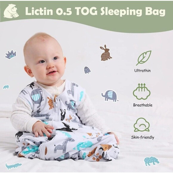 Lictin 2 Pack Baby Sleep Sack 18-36 Months Toddler 0.5 Tog Sleeping NEW IN BOX - Picture 12 of 12